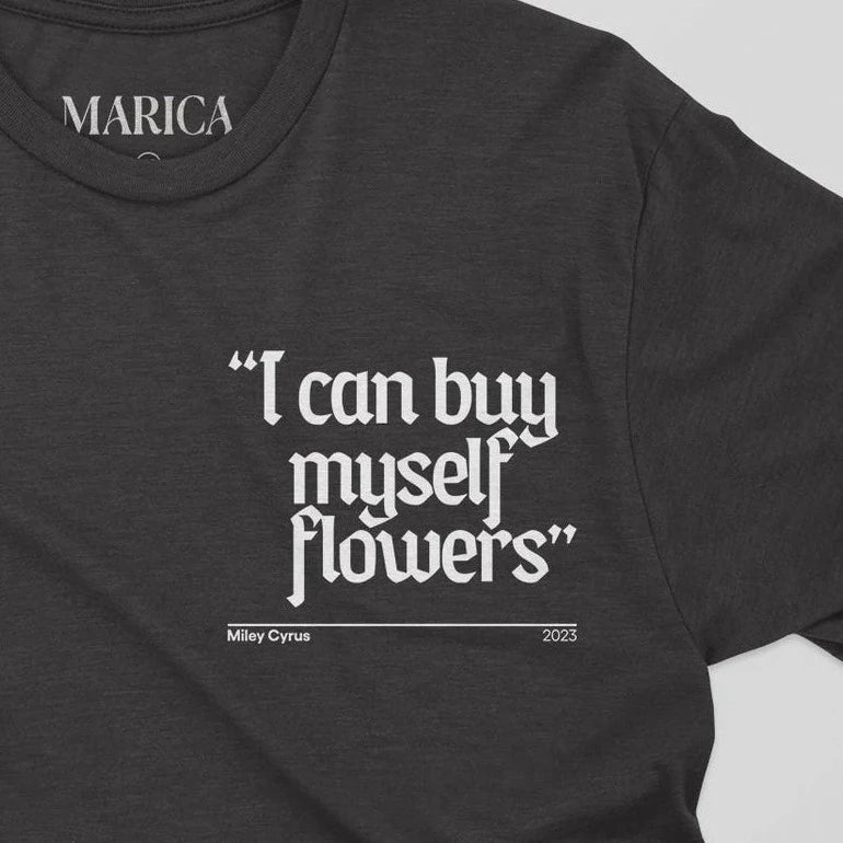 I can buy myself flowers glitter T-shirt